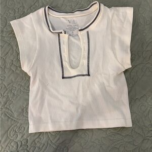Vital Life White Ribbed Top